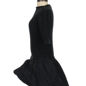 Zara 3quarter length sleeve drop waist black bubble dress